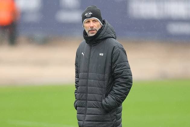 RB Leipzig Training Champions League Leipzig, 28 01 2025, RBL Training Center, UEFA Champions League, RB LEIPZIG Final training before tomorrows match at Sturm Graz , In the picture coach Marco Rose , For editorial use only Editorial use only ,