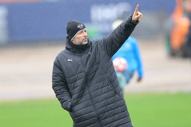 RB Leipzig Training Champions League Leipzig, 28 01 2025, RBL Training Center, UEFA Champions League, RB LEIPZIG Final training before tomorrows match at Sturm Graz , In the picture coach Marco Rose , For editorial use only Editorial use only ,