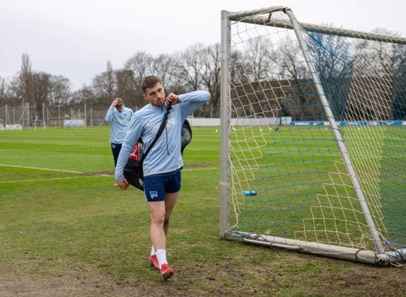 Soccer, Men, Season 2024 2025, 2 Bundesliga, Hertha BSC, Training, Jonjoe Kenny Hertha BSC , 28 01 2025, Copyright: xMatthiasxKochx