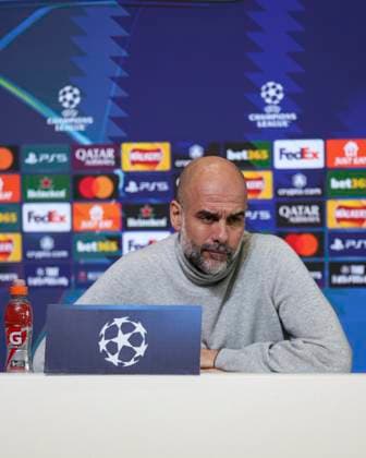 Manchester City Media Day Manchester City Head Coach Pep Guardiola during the Manchester City Media Day ahead of the Manchester City v Club Brugge Champions League match, at the Joie Stadium, Manchester, England, United Kingdom on 28 January 2025 Credit: Jake Kirkman Every Second Media Editorial use only. All images are copyright Every Second Media Limited. No images may be reproduced without prior permission. Copyright: xIMAGO EveryxSecondxMediax ESM-1299-0006