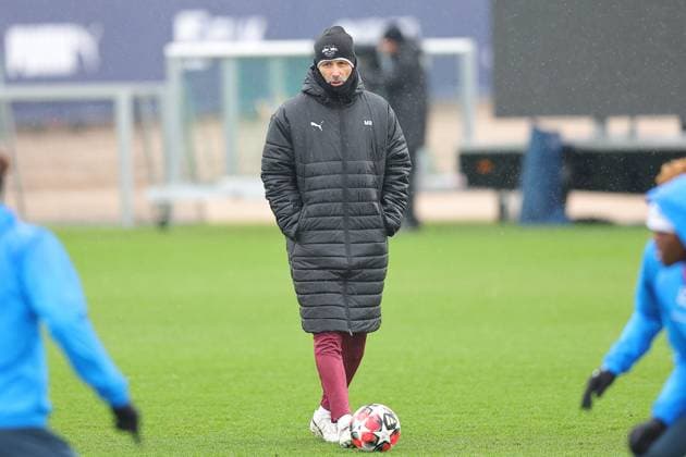 RB Leipzig Training Champions League Leipzig, 28 01 2025, RBL Training Center, UEFA Champions League, RB LEIPZIG Final training before tomorrows match at Sturm Graz , In the picture coach Marco Rose , For editorial use only Editorial use only ,