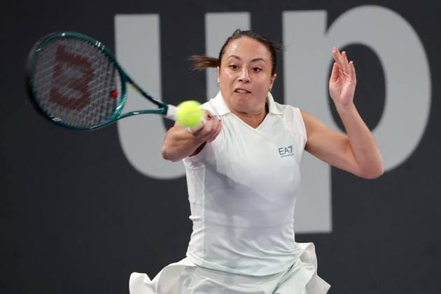 TENNIS - WTA, Tennis Damen Upper Austria Ladies Linz LINZ,AUSTRIA,28.JAN.25 - TENNIS - WTA Tour, Upper Austria Ladies Linz. Image shows Elisabetta Cocciaretto (ITA).  GEPAxpictures xWalterxLuger