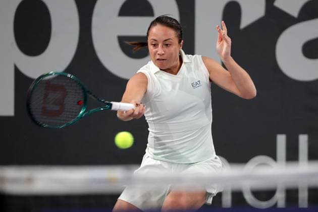 TENNIS - WTA, Tennis Damen Upper Austria Ladies Linz LINZ,AUSTRIA,28.JAN.25 - TENNIS - WTA Tour, Upper Austria Ladies Linz. Image shows Elisabetta Cocciaretto (ITA).  GEPAxpictures xWalterxLuger