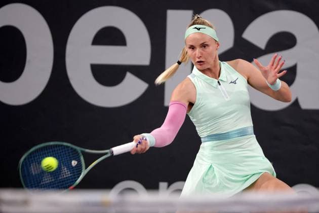 TENNIS - WTA, Tennis Damen Upper Austria Ladies Linz LINZ,AUSTRIA,28.JAN.25 - TENNIS - WTA Tour, Upper Austria Ladies Linz. Image shows Rebecca Sramkova (SVK).  GEPAxpictures xWalterxLuger