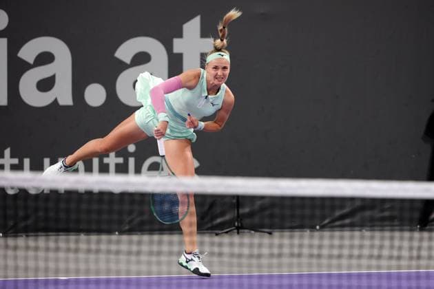 TENNIS - WTA, Tennis Damen Upper Austria Ladies Linz LINZ,AUSTRIA,28.JAN.25 - TENNIS - WTA Tour, Upper Austria Ladies Linz. Image shows Rebecca Sramkova (SVK).  GEPAxpictures xWalterxLuger