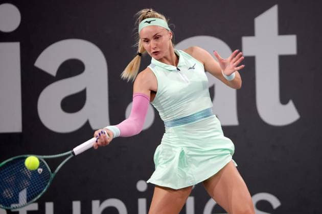TENNIS - WTA, Tennis Damen Upper Austria Ladies Linz LINZ,AUSTRIA,28.JAN.25 - TENNIS - WTA Tour, Upper Austria Ladies Linz. Image shows Rebecca Sramkova (SVK).  GEPAxpictures xWalterxLuger