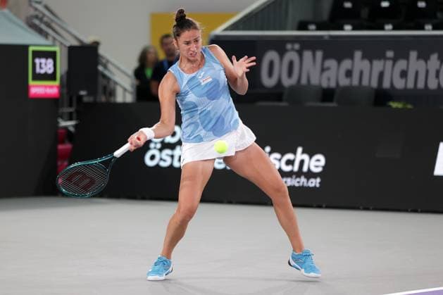 TENNIS - WTA, Tennis Damen Upper Austria Ladies Linz LINZ,AUSTRIA,28.JAN.25 - TENNIS - WTA Tour, Upper Austria Ladies Linz. Image shows Sara Sorribes Tormo (ESP).  GEPAxpictures xWalterxLuger