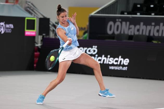 TENNIS - WTA, Tennis Damen Upper Austria Ladies Linz LINZ,AUSTRIA,28.JAN.25 - TENNIS - WTA Tour, Upper Austria Ladies Linz. Image shows Sara Sorribes Tormo (ESP).  GEPAxpictures xWalterxLuger