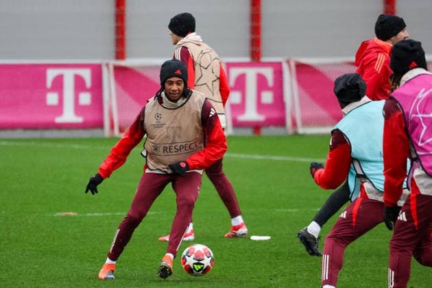 Michael Olise FC Bayern Muenchen, 17 at training, GER, Final training, FC Bayern Muenchen, Football, UEFA Champions League, Matchday 8, 2024 2025 season, 28 01 2025, GER, Final training, FC Bayern Muenchen, Football, UEFA Champions League, Matchday 8, 2024 2025 season, 28 01 2025 Muenchen Copyright: xEibner-Pressefoto JennixMaulx EP_JML