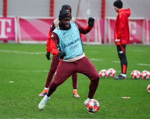 Dayot Upamecano FC Bayern Muenchen, 02 at training, GER, Final training, FC Bayern Muenchen, Football, UEFA Champions League, Matchday 8, 2024 2025 season, 28 01 2025, GER, Final training, FC Bayern Muenchen, Football, UEFA Champions League, Matchday 8, 2024 2025 season, 28 01 2025 Muenchen Copyright: xEibner-Pressefoto JennixMaulx EP_JML