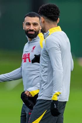 Football - UEFA Champions League - League Phase - PSV Eindhoven v Liverpool FC - MD-1 LIVERPOOL, ENGLAND - Tuesday, January 28, 2025: Liverpool s Mohamed Salah during a training session at the AXA Training Centre ahead of the UEFA Champions League match between PSV Eindhoven and Liverpool FC. (Photo by Jon Super Propaganda) LIVERPOOL AXA Training Centre MERSEYSIDE ENGLAND  Copyright: xDavidxRawcliffex P2025-01-28-PSV_Liverpool_MD-1-17