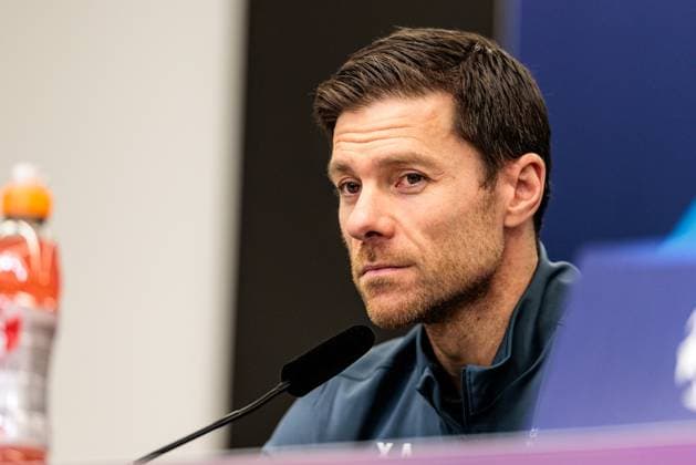 UEFA Champions League Press Conference Bayer 04 Leverkusen, 28 01 2025 Xabi Alonso Head Coach Bayer 04 Leverkusen during the press conference UEFA Champions League Press Conference Bayer 04 Leverkusen before the match against Sparta Prague BayArena, Leverkusen on 28 01 2025 Copyright: xBEAUTIFULxSPORTS Wunderlx