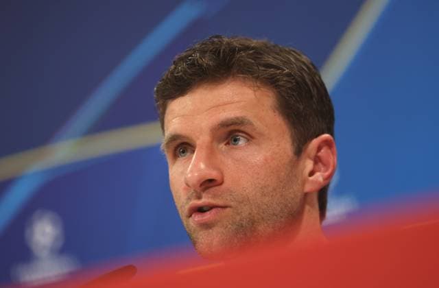 Munich, Germany, January 28, 2025 Football, Men, Champions League, Season 2024 2025, FC Bayern Munich, International Press Conference Thomas Müller, Mueller FC Bayern Munich at the press conference, Head, Portrait
