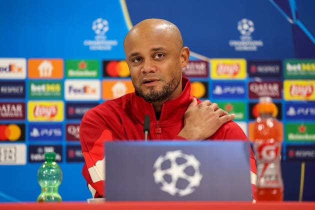Vincent Kompany FC Bayern Muenchen, Head coach at the press conference, GER, International press conference, FC Bayern Muenchen, Football, UEFA Champions League, Matchday 8, 2024 2025 season, 28 01 2025, GER, International press conference, FC Bayern Muenchen, Football, UEFA Champions League, Matchday 8, 2024 2025 season, 28 01 2025 Muenchen Copyright: xEibner-Pressefoto JennixMaulx EP_JML