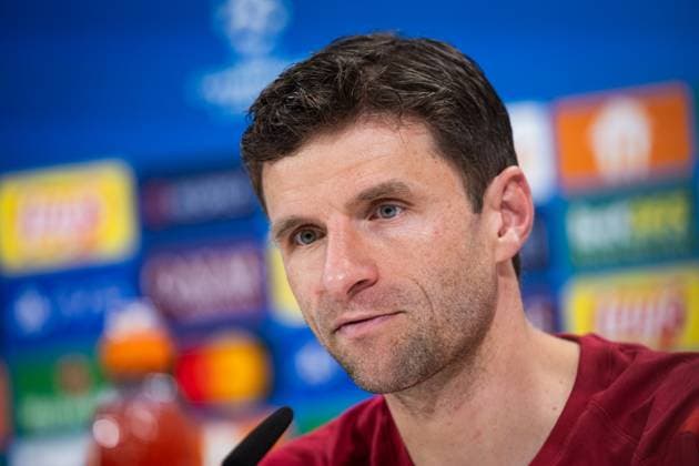 BAYERN MUNICH press conference, PK, Pressekonferenz Thomas Muller of Bayern speaks during the press conference ahead of UEFA Champions League, league stage match between FC Bayern Munich and SK Slovan Bratislava. Munich, Germany, January 28, 2025. Copyright: xx 080A6285