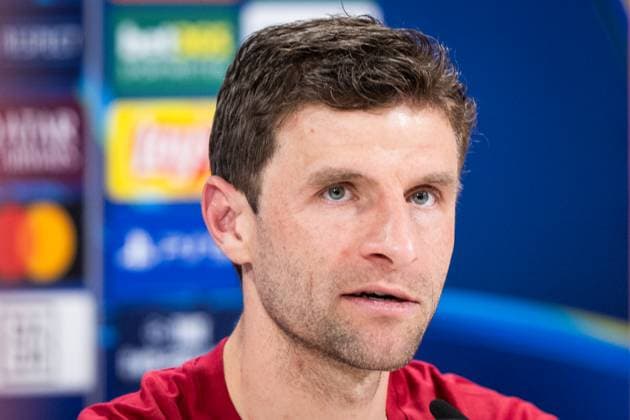 BAYERN MUNICH press conference, PK, Pressekonferenz Thomas Muller of Bayern speaks during the press conference ahead of UEFA Champions League, league stage match between FC Bayern Munich and SK Slovan Bratislava. Munich, Germany, January 28, 2025. Copyright: xx 080A6519