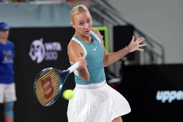 TENNIS - WTA, Tennis Damen Upper Austria Ladies Linz LINZ,AUSTRIA,28.JAN.25 - TENNIS - WTA Tour, Upper Austria Ladies Linz. Image shows Anastasia Potapova (RUS).  GEPAxpictures xWalterxLuger