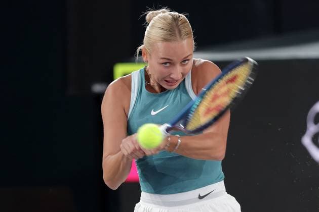 TENNIS - WTA, Tennis Damen Upper Austria Ladies Linz LINZ,AUSTRIA,28.JAN.25 - TENNIS - WTA Tour, Upper Austria Ladies Linz. Image shows Anastasia Potapova (RUS).  GEPAxpictures xWalterxLuger
