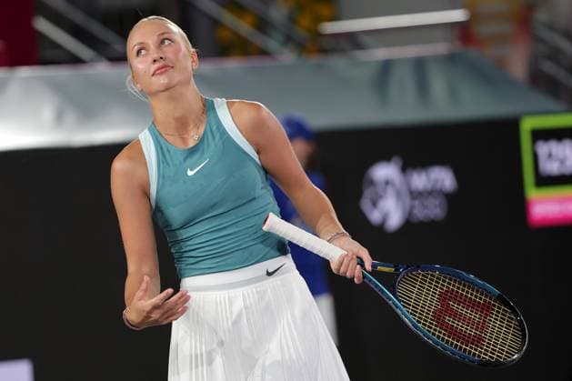TENNIS - WTA, Tennis Damen Upper Austria Ladies Linz LINZ,AUSTRIA,28.JAN.25 - TENNIS - WTA Tour, Upper Austria Ladies Linz. Image shows Anastasia Potapova (RUS).  GEPAxpictures xWalterxLuger