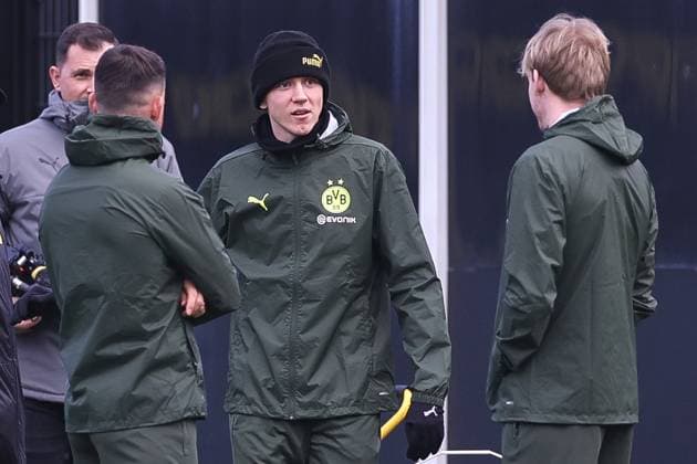 28 01 2025, Final training session for the UEFA Champions League match between Borussia Dortmund and Shakhtar Donetsk, Maximilian Beier Borussia Dortmund , Dortmund Training ground Borussia Dortmund NRW Germany xRHR PHOTO DEx Copyright: DennisxEwert RHR-FOTOx RHR-FOTO DE