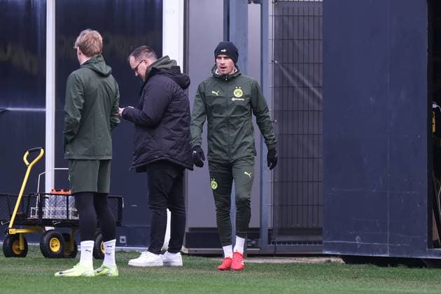 28 01 2025, Final training session for the UEFA Champions League match between Borussia Dortmund and Shakhtar Donetsk, Pascal Groß Borussia Dortmund , Dortmund Training ground Borussia Dortmund NRW Germany xRHR PHOTO DEx Copyright: DennisxEwert RHR-FOTOx RHR-FOTO DE