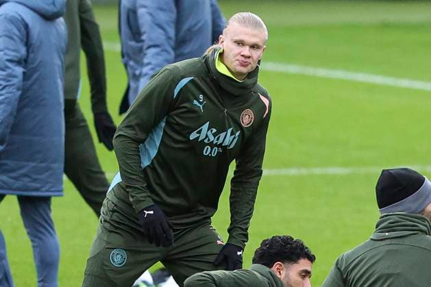 Manchester City Training Day Erling Haaland of Manchester City during the Manchester City FC Training Day ahead of the Manchester City FC v Club Brugge Champions League match, at the Joie Stadium, Manchester, England, United Kingdom on 28 January 2025 Credit: Jake Kirkman Every Second Media Editorial use only. All images are copyright Every Second Media Limited. No images may be reproduced without prior permission. Copyright: xIMAGO EveryxSecondxMediax ESM-1299-0039