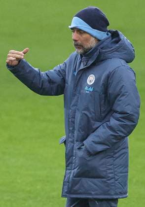 Manchester City Training Day Manchester City Head Coach Pep Guardiola during the Manchester City FC Training Day ahead of the Manchester City FC v Club Brugge Champions League match, at the Joie Stadium, Manchester, England, United Kingdom on 28 January 2025 Credit: Jake Kirkman Every Second Media Editorial use only. All images are copyright Every Second Media Limited. No images may be reproduced without prior permission. Copyright: xIMAGO EveryxSecondxMediax ESM-1299-0058