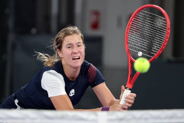 TENNIS - WTA, Tennis Damen Upper Austria Ladies Linz LINZ,AUSTRIA,28.JAN.25 - TENNIS - WTA Tour, Upper Austria Ladies Linz. Image shows Anastasia Zakharova (RUS).  GEPAxpictures xWalterxLuger