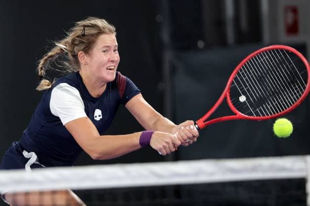TENNIS - WTA, Tennis Damen Upper Austria Ladies Linz LINZ,AUSTRIA,28.JAN.25 - TENNIS - WTA Tour, Upper Austria Ladies Linz. Image shows Anastasia Zakharova (RUS).  GEPAxpictures xWalterxLuger