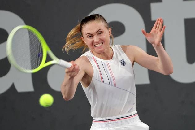 TENNIS - WTA, Tennis Damen Upper Austria Ladies Linz LINZ,AUSTRIA,28.JAN.25 - TENNIS - WTA Tour, Upper Austria Ladies Linz. Image shows Aliaksandra Sasnovich (RUS).  GEPAxpictures xWalterxLuger