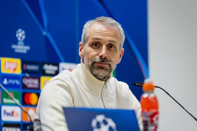 SOCCER - UEFA CL, Sturm vs RB Leipzig KLAGENFURT,AUSTRIA,28.JAN.25 - SOCCER - UEFA Champions League, SK Sturm Graz vs RasenBallsport Leipzig, preview, press conference, PK, Pressekonferenz RB Leipzig. Image shows head coach Marco Rose (RB Leipzig).  GEPAxpictures xMatthiasxTrinkl