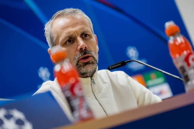 SOCCER - UEFA CL, Sturm vs RB Leipzig KLAGENFURT,AUSTRIA,28.JAN.25 - SOCCER - UEFA Champions League, SK Sturm Graz vs RasenBallsport Leipzig, preview, press conference, PK, Pressekonferenz RB Leipzig. Image shows head coach Marco Rose (RB Leipzig).  GEPAxpictures xMatthiasxTrinkl