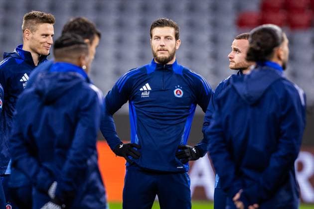 SLOVAN BRATISLAVA TEAM PRACTICE Player of Slovan Kevin Wimmer during team practice ahead of UEFA Champions League, league stage match between FC Bayern Munich and SK Slovan Bratislava. Munich, Germany, January 28, 2025. Copyright: xx 080A7511