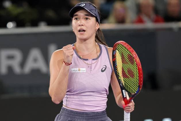 TENNIS - WTA, Tennis Damen Upper Austria Ladies Linz LINZ,AUSTRIA,28.JAN.25 - TENNIS - WTA Tour, Upper Austria Ladies Linz. Image shows the rejoicing of Eva Lys (GER).  GEPAxpictures xWalterxLuger