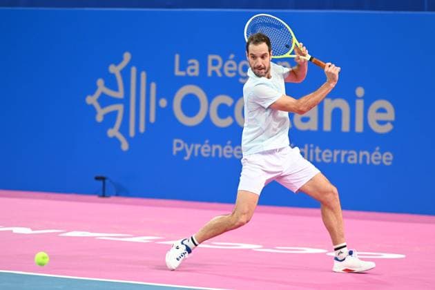 TENNIS : Open Sud de France ATP, Tennis Herren 250 - 28 01 2025 MONTPELLIER, FRANCE - JANVIER 28 : Adrian MANNARINO (FRA) vs. Richard GASQUET (FRA) lors du tournoi Open Sud de France ATP 250 a Montpellier le 29 janvier 2025. MontpellierFrance  Copyright: xValentinaxClaretx