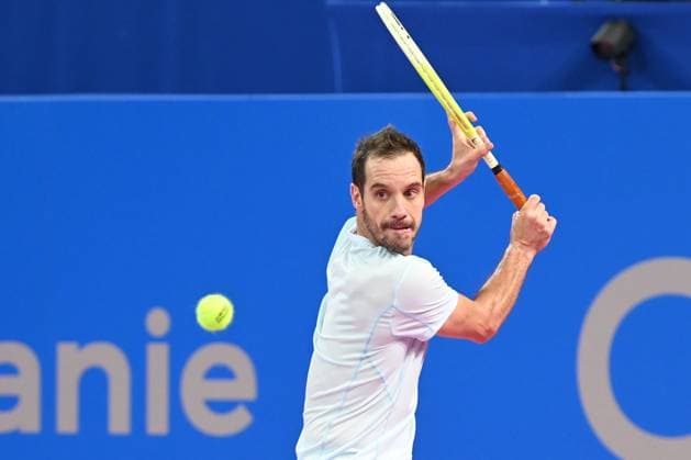 TENNIS : Open Sud de France ATP, Tennis Herren 250 - 28 01 2025 MONTPELLIER, FRANCE - JANVIER 28 : Adrian MANNARINO (FRA) vs. Richard GASQUET (FRA) lors du tournoi Open Sud de France ATP 250 a Montpellier le 29 janvier 2025. MontpellierFrance  Copyright: xValentinaxClaretx