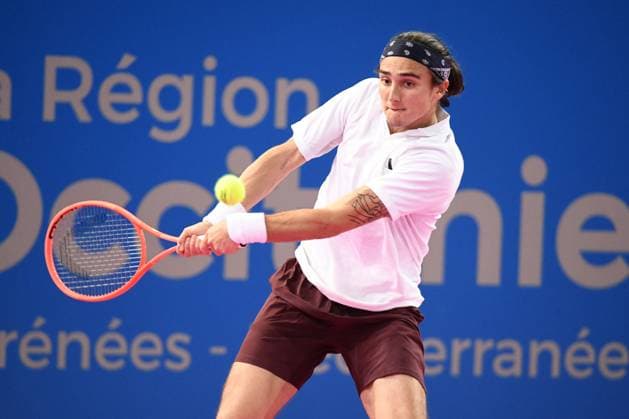 TENNIS : Open Sud de France ATP, Tennis Herren 250 - 28 01 2025 MONTPELLIER, FRANCE - JANVIER 28 : Mattia BELLUCCI (ITA) vs. Lucas POUILLE (FRA) lors du tournoi Open Sud de France ATP 250 a Montpellier le 29 janvier 2025. France  Copyright: xValentinaxClaretx
