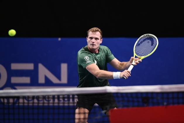 TENNIS : Open Sud de France ATP, Tennis Herren 250 - 28 01 2025 MONTPELLIER, FRANCE - JANVIER 28 : WC Arthur CAZAUX (FRA) - Stan WAWRINKA (SUI) vs. Tallon GRIEKSPOOR (NED) - Bart STEVENS (NED) lors du tournoi Open Sud de France ATP 250 a Montpellier le 29 janvier 2025. France  Copyright: xValentinaxClaretx