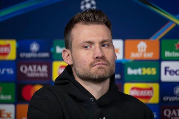 Club Brugge Training and press conference, PK, Pressekonferenz - UEFA Champions League 2024 25 League Phase MD8 Simon Mignolet 22 (GK) of Club Brugge participates in Club Brugge s press conference at the Etihad Stadium in Manchester, on January 27, 2025, before their UEFA Champions League 2024 25 League Phase MD8 match against Manchester City. Manchester Manchester United, ManU Kingdom  Copyright: xMIxNewsx originalFilename:fletcher-clubbrug250128_np5sE.jpg