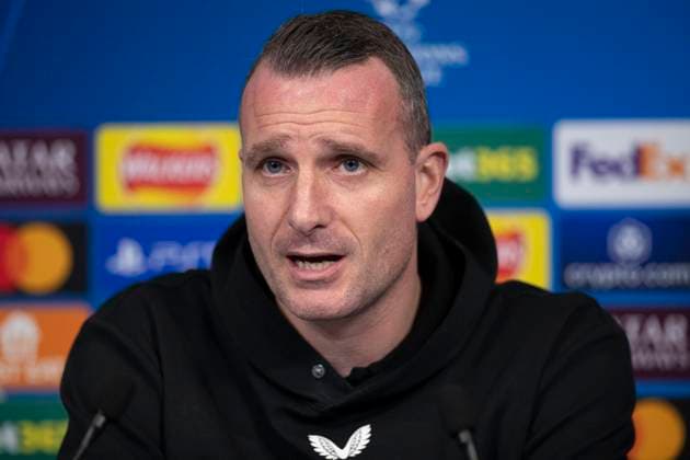Club Brugge Training and press conference, PK, Pressekonferenz - UEFA Champions League 2024 25 League Phase MD8 Club Brugge manager Nicky Hayen attends Club Brugge s press conference at the Etihad Stadium in Manchester, on January 27, 2025, before their UEFA Champions League 2024 25 League Phase MD8 match against Manchester City on Tuesday, January 28, 2025. Manchester Manchester United, ManU Kingdom  Copyright: xMIxNewsx originalFilename:fletcher-clubbrug250128_nptJN.jpg