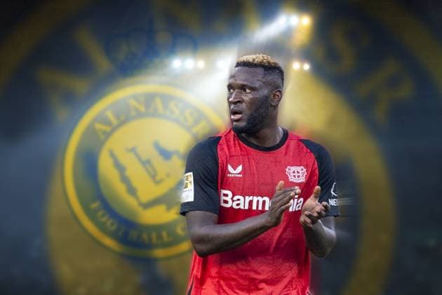 PHOTO MONTAGE Victor Boniface Bayer 04 Leverkusen, 22 moves to Saudi Arabia to top club Al Nassr for almost 70 million, ARCHIVE PHOTO