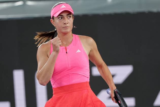 TENNIS - WTA, Tennis Damen Upper Austria Ladies Linz LINZ,AUSTRIA,29.JAN.25 - TENNIS - WTA Tour, Upper Austria Ladies Linz. Image shows the rejoicing of Elina Avanesyan (ARM).  GEPAxpictures xWalterxLuger