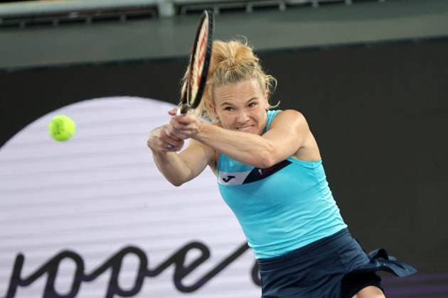 TENNIS - WTA, Tennis Damen Upper Austria Ladies Linz LINZ,AUSTRIA,29.JAN.25 - TENNIS - WTA Tour, Upper Austria Ladies Linz. Image shows Katerina Siniakova (CZE).  GEPAxpictures xWalterxLuger