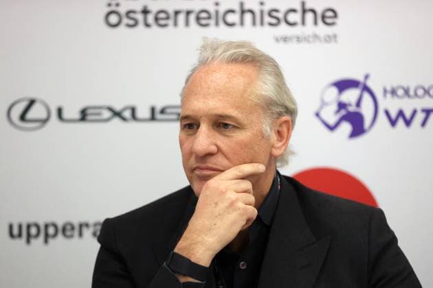 TENNIS - WTA, Tennis Damen Upper Austria Ladies Linz LINZ,AUSTRIA,29.JAN.25 - TENNIS - WTA Tour, Upper Austria Ladies Linz, press conference, PK, Pressekonferenz Image shows president Martin Ohneberg (OETV).  GEPAxpictures xWalterxLuger
