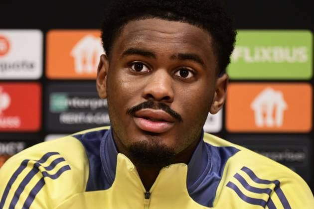 AMSTERDAM - Jorrel Hato of Ajax during the MD-1 press conference, PK, Pressekonferenz ahead of the match against Galatasaray at the Johan Cruijff ArenA on Jan. 29, 2025 in Amsterdam, Netherlands. ANP OLAF CRACK UEFA Europa Europa League 2024 25 xVIxANPxSportx xxANPxIVx 518627919 originalFilename: 518627919.jpg