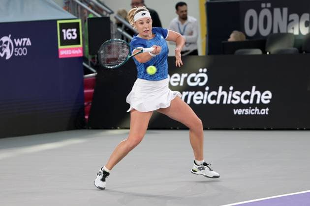 TENNIS - WTA, Tennis Damen Upper Austria Ladies Linz LINZ,AUSTRIA,29.JAN.25 - TENNIS - WTA Tour, Upper Austria Ladies Linz. Image shows Anna Blinkova (RUS).  GEPAxpictures xWalterxLuger