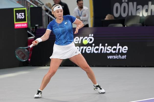 TENNIS - WTA, Tennis Damen Upper Austria Ladies Linz LINZ,AUSTRIA,29.JAN.25 - TENNIS - WTA Tour, Upper Austria Ladies Linz. Image shows Anna Blinkova (RUS).  GEPAxpictures xWalterxLuger