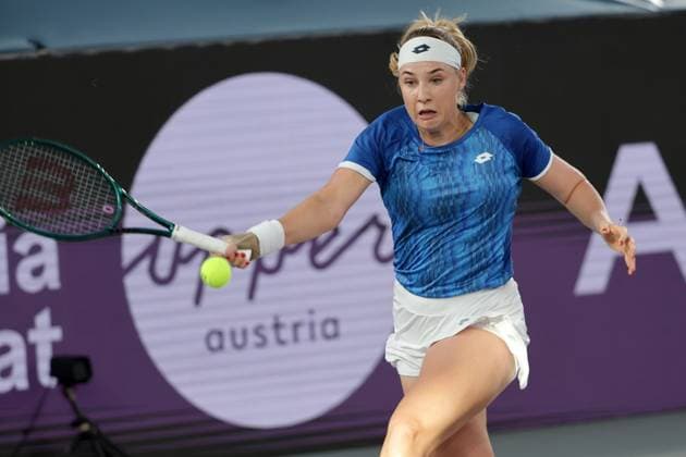 TENNIS - WTA, Tennis Damen Upper Austria Ladies Linz LINZ,AUSTRIA,29.JAN.25 - TENNIS - WTA Tour, Upper Austria Ladies Linz. Image shows Anna Blinkova (RUS).  GEPAxpictures xWalterxLuger