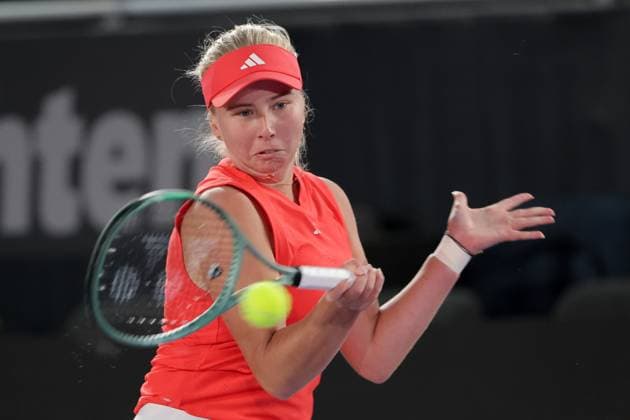 TENNIS - WTA, Tennis Damen Upper Austria Ladies Linz LINZ,AUSTRIA,29.JAN.25 - TENNIS - WTA Tour, Upper Austria Ladies Linz. Image shows Clara Tauson (DEN).  GEPAxpictures xWalterxLuger