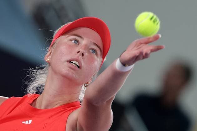 TENNIS - WTA, Tennis Damen Upper Austria Ladies Linz LINZ,AUSTRIA,29.JAN.25 - TENNIS - WTA Tour, Upper Austria Ladies Linz. Image shows Clara Tauson (DEN).  GEPAxpictures xWalterxLuger